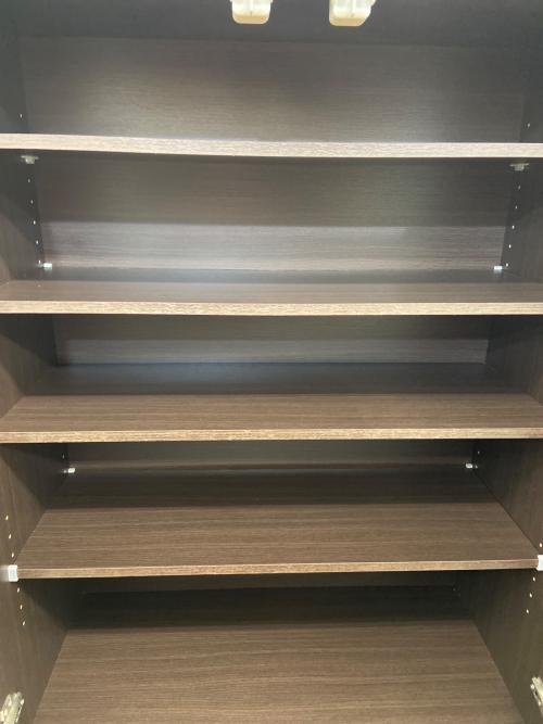 食器棚 ダークブラウン 2枚扉