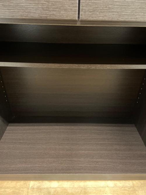 食器棚 ダークブラウン 2枚扉