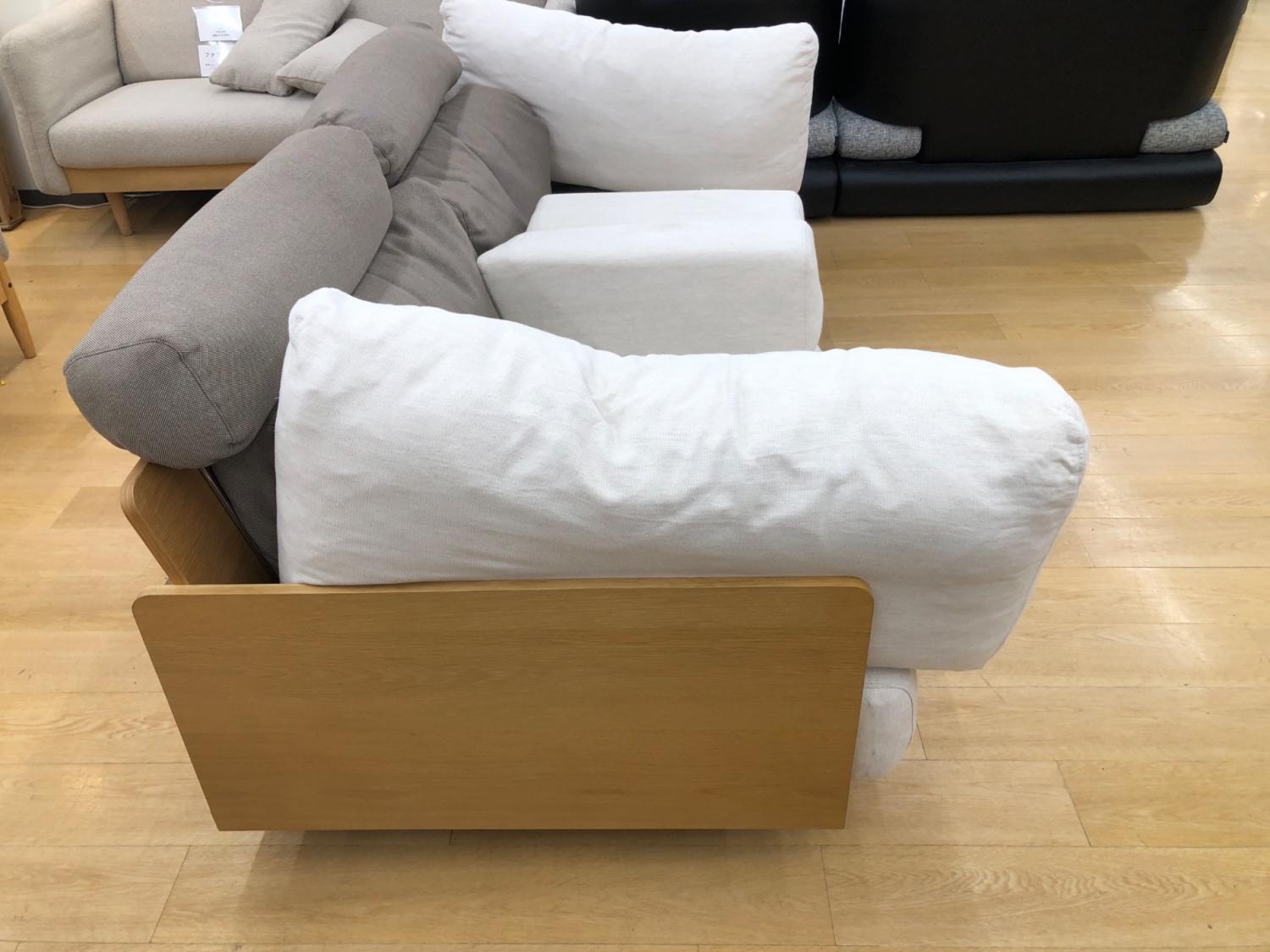 無印良品　特注のグレーソファ Amazon｜無印良品 カバー 杢グレー 綿帆布 ソファ本体 2シーター