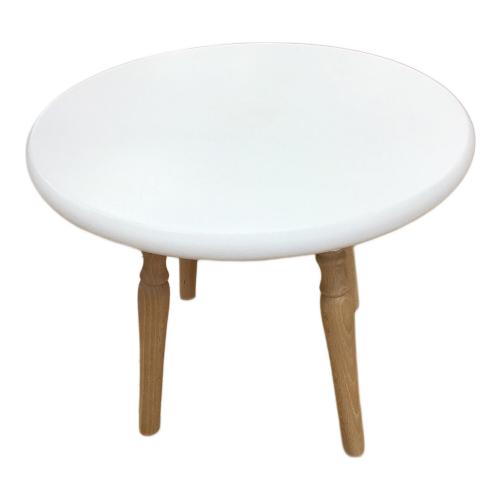 秋田木工 (アキタモッコウ) サイドテーブル ナチュラル×ホワイト EDITION BLUE