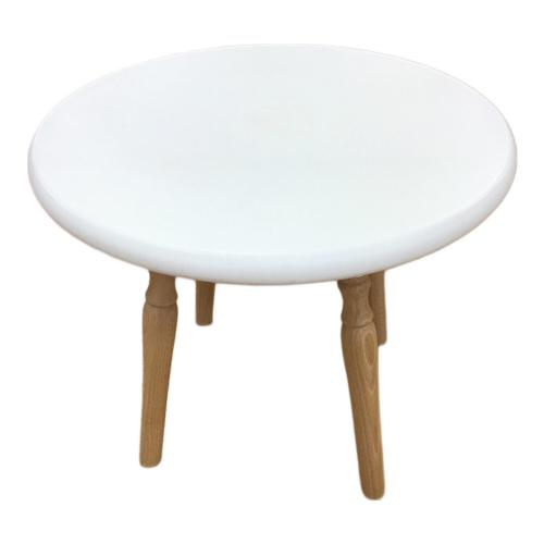 秋田木工 (アキタモッコウ) サイドテーブル ナチュラル×ホワイト EDITION BLUE