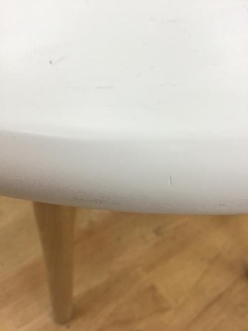 秋田木工 (アキタモッコウ) サイドテーブル ナチュラル×ホワイト EDITION BLUE