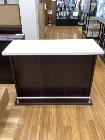 バーカウンター ダークブラウン×ホワイト