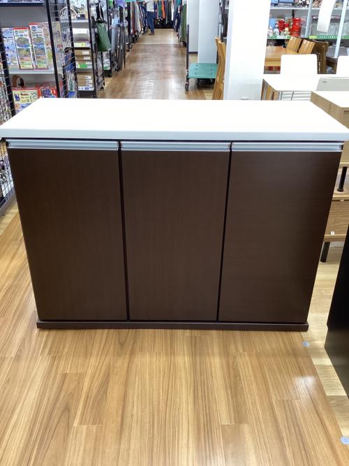 バーカウンター ダークブラウン×ホワイト