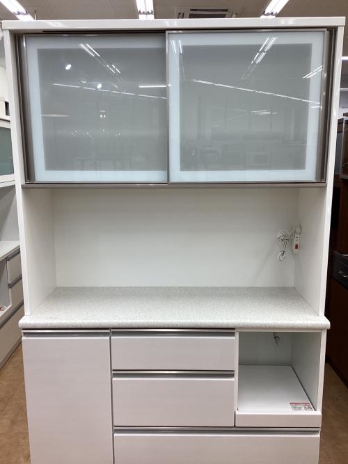 ニトリ レンジボード ホワイト スライド式扉