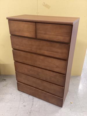 6段チェスト ブラウン　中村敬木工