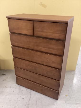 6段チェスト ブラウン　中村敬木工