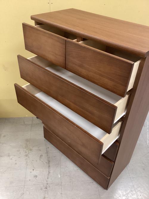 6段チェスト ブラウン　中村敬木工