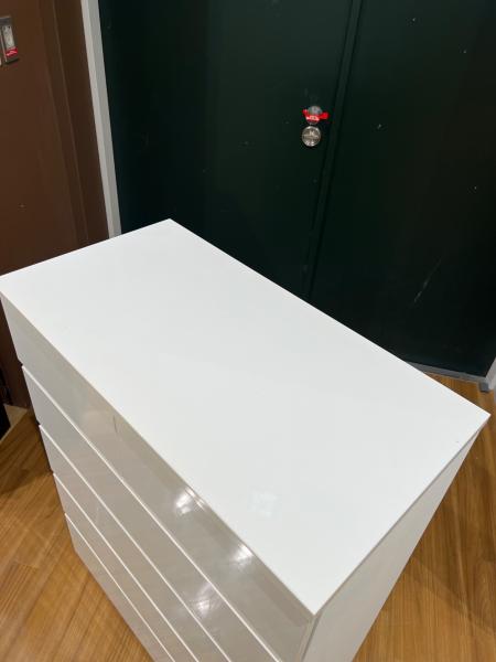 ニトリ 5段チェスト 幅80×高さ107×奥行73 ホワイト FOW｜トレファクONLINE