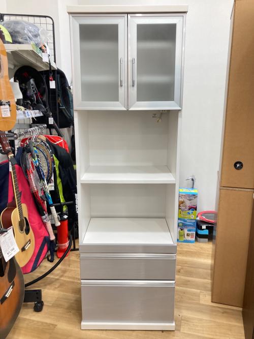 レンジボード グレー×ホワイト スリムタイプ 2枚扉