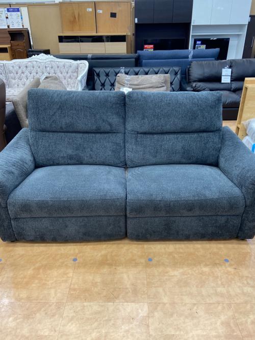 ニトリ 電動リクライニングソファー グレー ファブリック