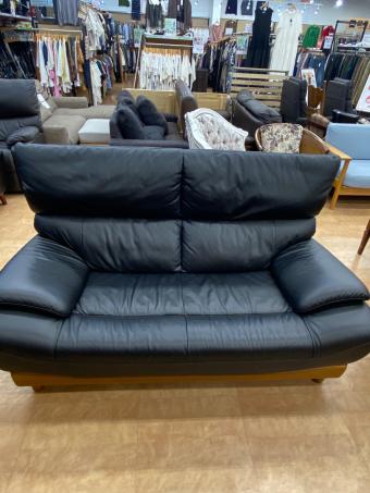 sheer (シアー) 2人掛けソファー ダークネイビー 2人掛け 7342 7343 レザー