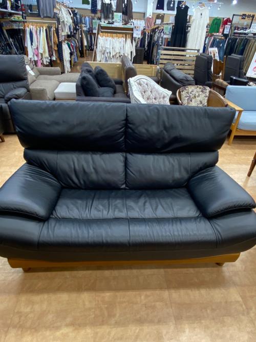 sheer (シアー) 2人掛けソファー ダークネイビー 2人掛け 7342 7343 レザー