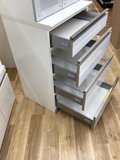 食器棚 ホワイト ソフトクローズ 2枚扉