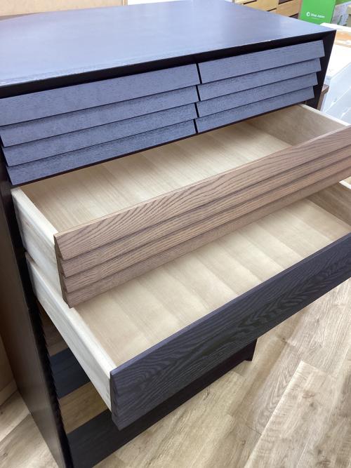 6段チェスト ナチュラル×ダークブラウン