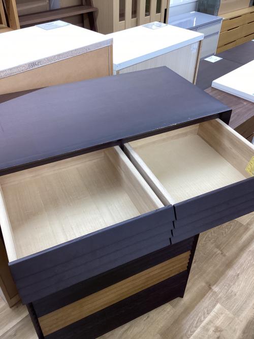 6段チェスト ナチュラル×ダークブラウン