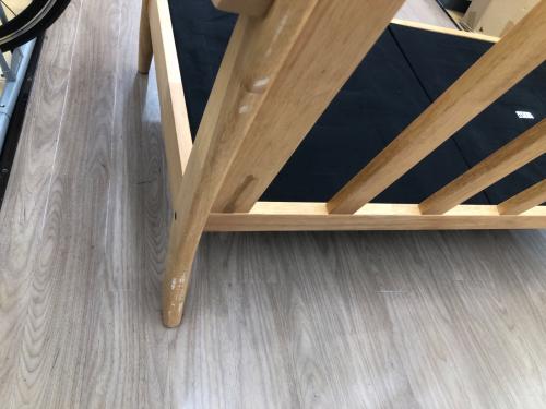 ニトリ 2人掛けソファー ナチュラル×グレー オットマン付