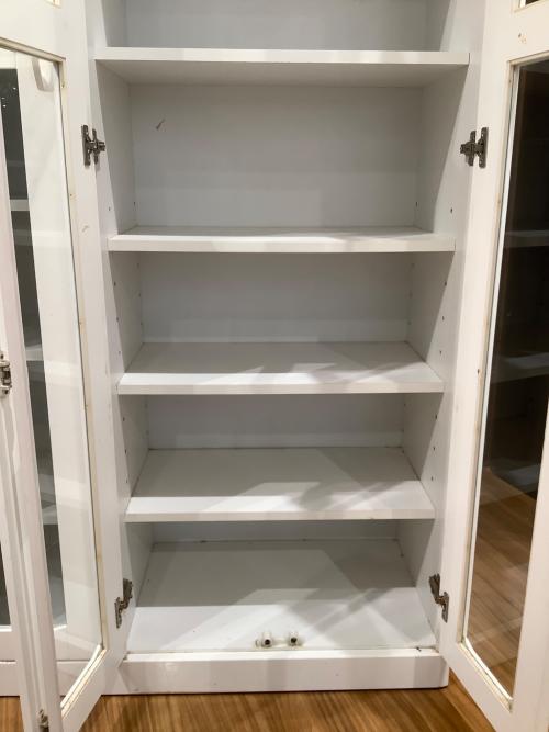 本棚 ホワイト 4枚扉 幅90×高さ180×奥行40