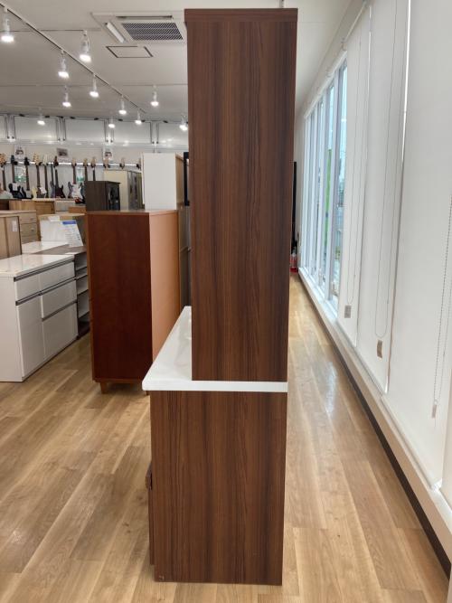 レンジボード ブラウン×ホワイト モイス加工 ソフトクローズ