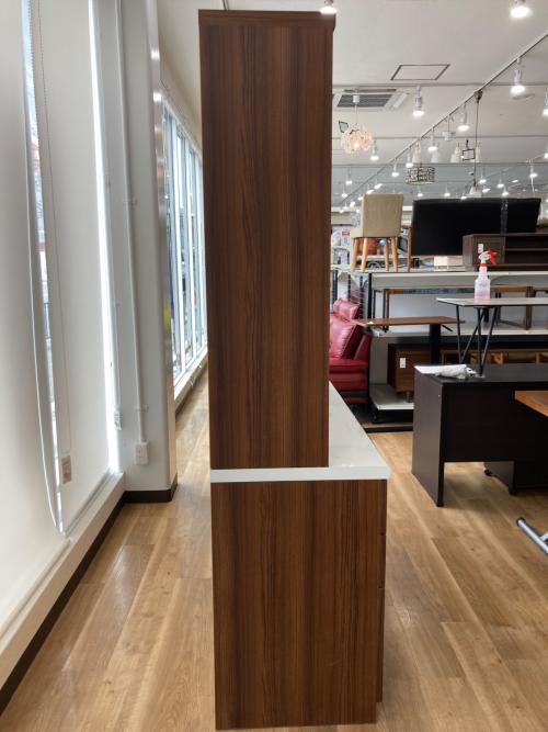 レンジボード ブラウン×ホワイト モイス加工 ソフトクローズ