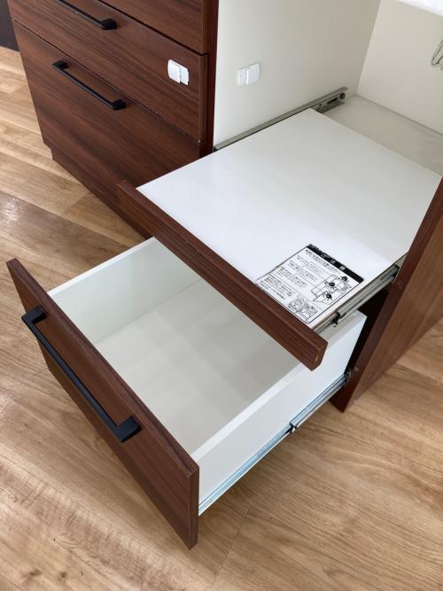 レンジボード ブラウン×ホワイト モイス加工 ソフトクローズ