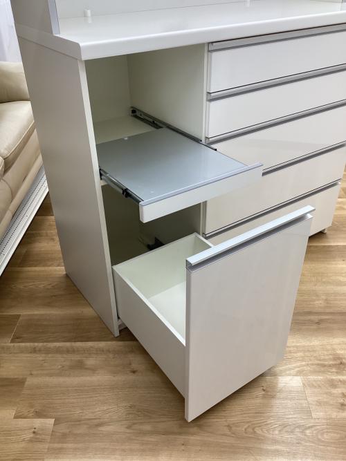 Pamouna (パモウナ) レンジボード ホワイト モイス加工 ソフトクローズ スライド扉