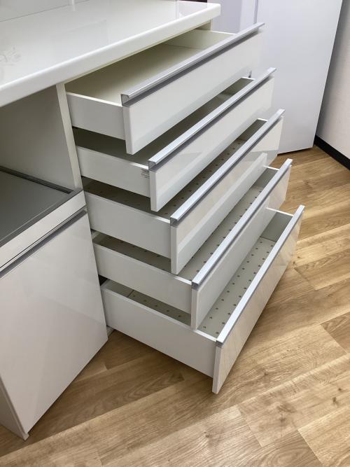 Pamouna (パモウナ) レンジボード ホワイト モイス加工 ソフトクローズ スライド扉