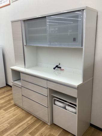 高橋木工所 (タカハシモッコウジョ) レンジボード ホワイト モイス加工 ソフトクローズ ダストカート付 スライド扉