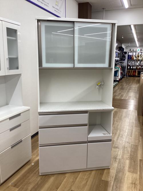 ニトリ レンジボード アイボリー モイス加工 ソフトクローズ スライド扉 ポスティア