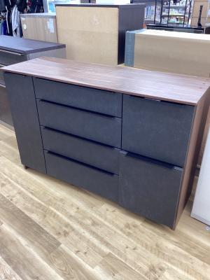 シギヤマ家具 (シギヤマカグ) キッチンカウンター ブラウン×ブラック ソフトクローズ