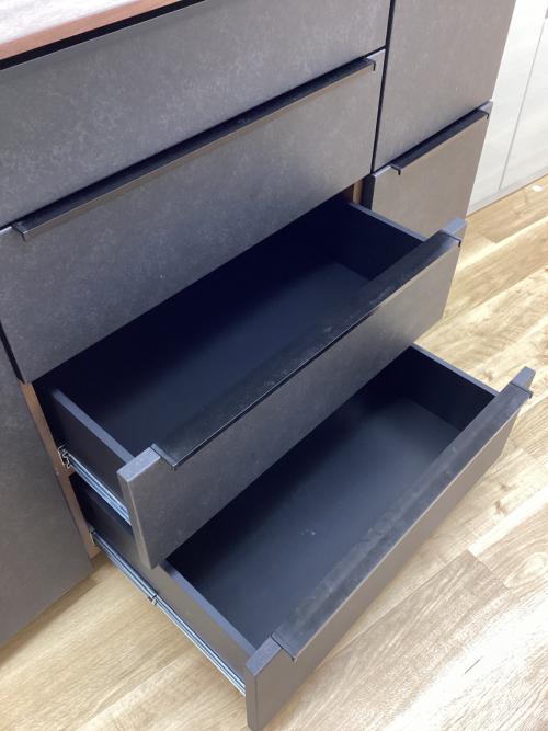 シギヤマ家具 (シギヤマカグ) キッチンカウンター ブラウン×ブラック ソフトクローズ