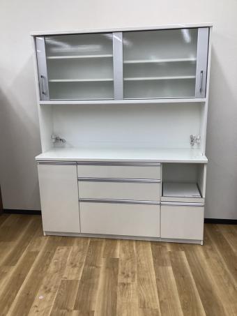 レンジボード ホワイト スライド扉