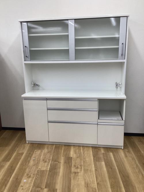 レンジボード ホワイト スライド扉