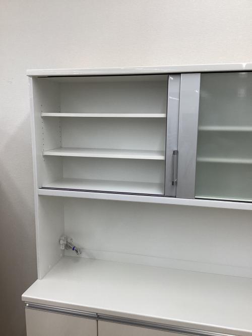 レンジボード ホワイト スライド扉