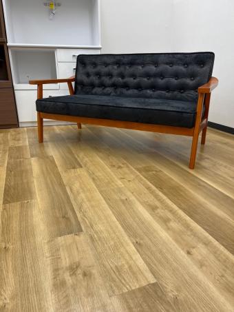 コスパクリエーション 木肘ヴィンテージソファ 2人掛け ファブリック ベドフォード