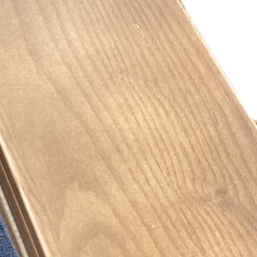 3人掛けソファー グレー×ブラウン 木枠 ファブリック