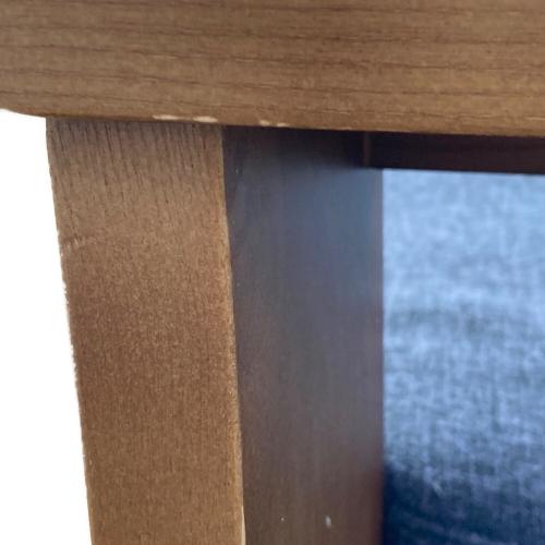 3人掛けソファー グレー×ブラウン 木枠 ファブリック