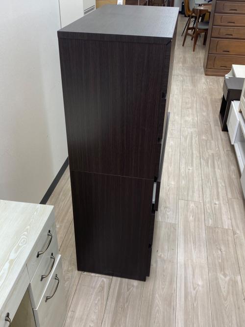 ニトリ 6段チェスト ダークブラウン クエス