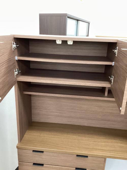 ニトリ レンジボード ブラウン 3枚扉 エトナ