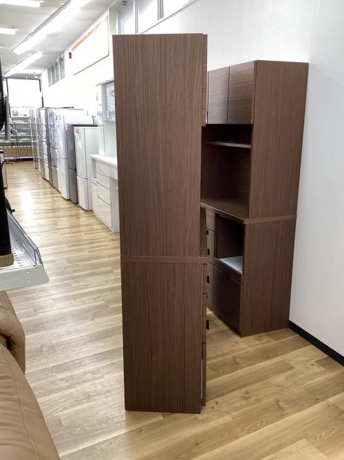 ニトリ レンジボード ブラウン 3枚扉 エトナ