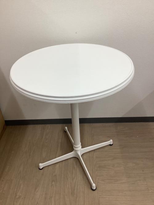 カフェテーブル3点セット ホワイト×ベージュ