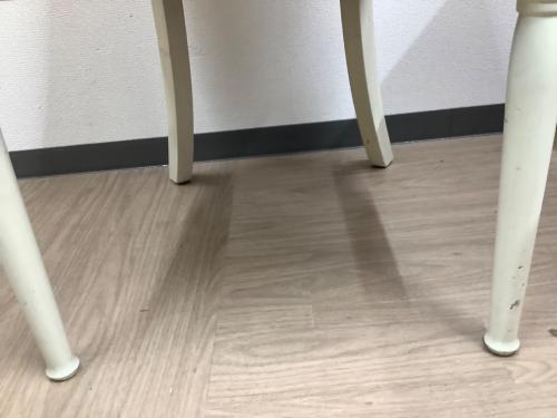 カフェテーブル3点セット ホワイト×ベージュ