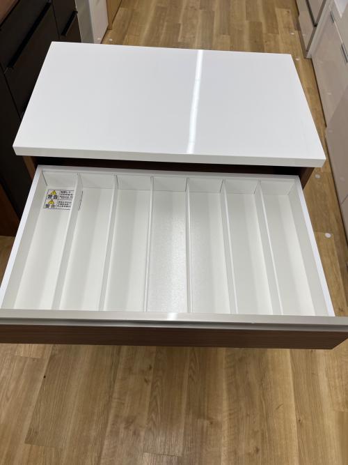 キッチンカウンター ゴミ箱収納付き ソフトクローズレール