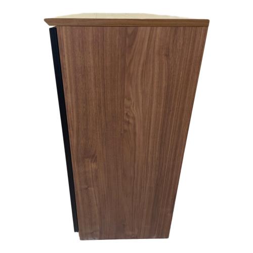 クラフトコガ キッチンカウンター ブラウン×ブラック モイス加工 2枚扉