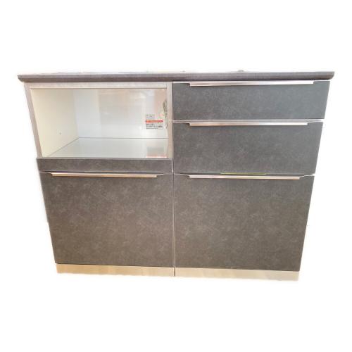 綾野製作所(AYANO)キッチンカウンター ブラック モイス加工 ソフトクローズ PROSIT 幅:約120㎝