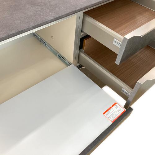 綾野製作所(AYANO)キッチンカウンター ブラック モイス加工 ソフトクローズ PROSIT 幅:約120㎝