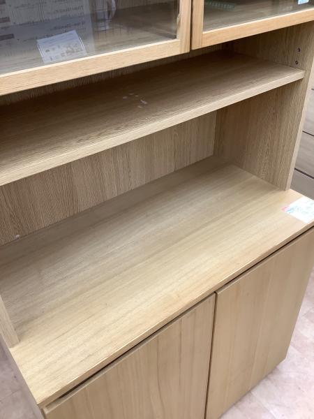 無印良品　レンジボード　2枚スライド扉　ナチュラル【トレファク上福岡】 無印良品】新品では手に入らない廃盤品！2枚扉スライド式食器棚が入荷