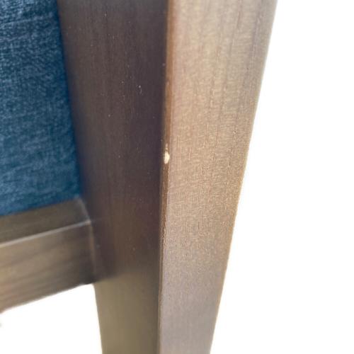 3人掛けソファー グレー×ブラウン 木枠 ファブリック