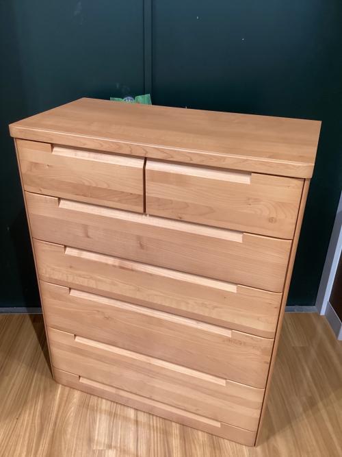 サンコウ 5段チェスト ナチュラル 幅90 高110 奥46 スカーレット