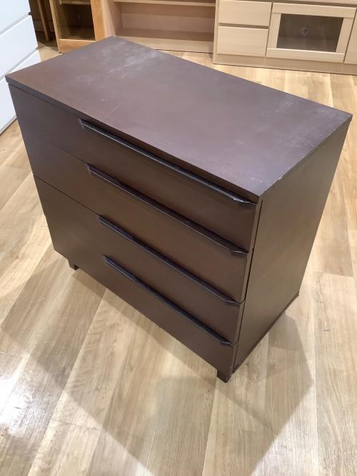 ND style (エヌディースタイル) 4段チェスト 高76 幅80 奥40 ダークブラウン